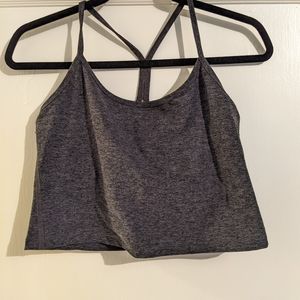 Beyond Yoga Spacedye Slim Racerback Cropped Tank - charcoal - L